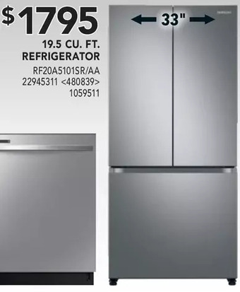 Lowe's Samsung 19.5 cu. ft. refrigerator offer