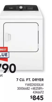 RONA 7 cu. ft. dryer offer