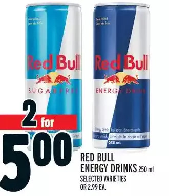 Metro Red bull energy drinks offer