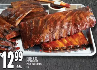 Metro Fresh 2 go cooked bbq pork back ribs offer