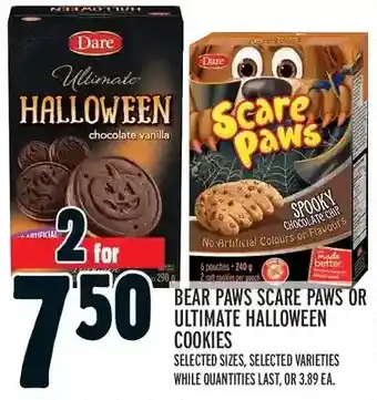 Metro Bear paws scare paws or ultimate halloween cookies offer