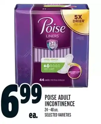 Metro Poise adult incontinence offer