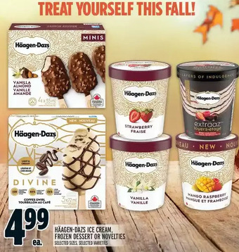 Metro Häagen-dazs ice cream, frozen dessert or novelties offer