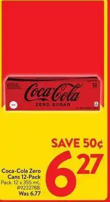 Walmart Coca-cola zero cans 12-pack offer