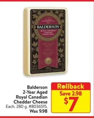 Walmart Balderson 2-year aged royal canadian cheddar cheese offer