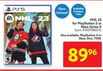 Walmart Nhl 23 for playstation or xbox series x offer