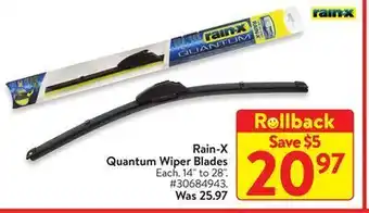Walmart Rain-x quantum wiper blades offer