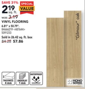 Lowe's Mono serra vinyl flooring 6.81" x 50.79" offer