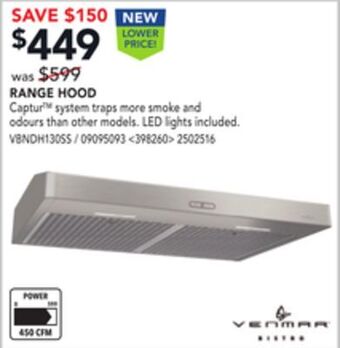 Lowe's Venmar range hood offer