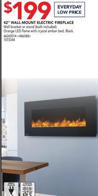 Lowe's Napoleon 42" wall-mount electric fireplace offer