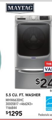 Lowe's Maytag 5.5 cu. ft. washer offer