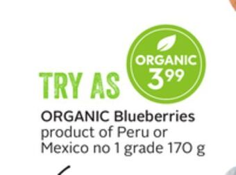 Sobeys Organic blueberries offer