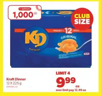 Real Canadian Superstore Kraft dinner, 12 x 225 g offer