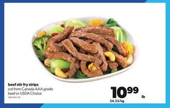 Real Canadian Superstore Beef stir fry strips offer