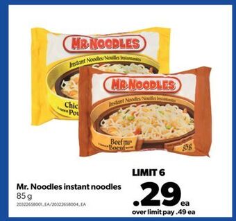 Real Canadian Superstore Mr. noodles instant noodles, 85 g offer