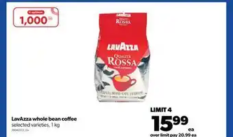 Real Canadian Superstore Lavazza whole bean coffee, 1 kg offer