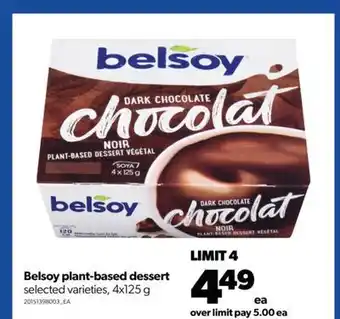 Real Canadian Superstore Belsoy plant-based dessert, 4x125 g offer