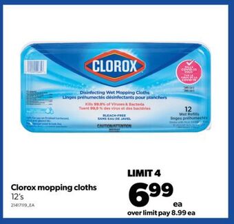 Real Canadian Superstore Clorox mopping cloths, 12's offer
