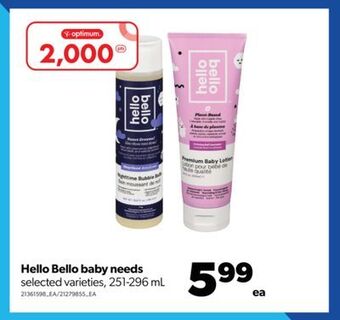 Real Canadian Superstore Hello bello baby needs, 251-296 ml offer