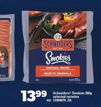 Real Canadian Superstore Schneiders® smokies, 900g offer