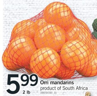 Fortinos Orri mandarins, 2 lb offer