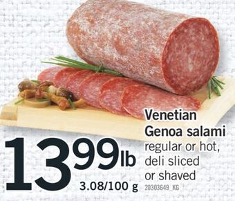Fortinos Venetian genoa salami offer