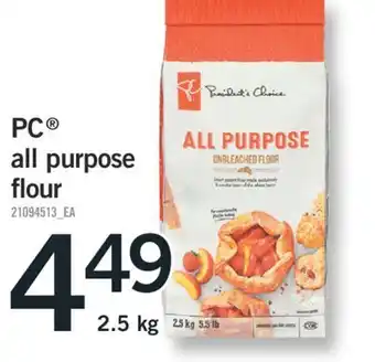 Fortinos Pc® all purpose flour, 2.5 kg offer