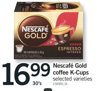 Fortinos Nescafé gold coffee k-cups, 30's offer