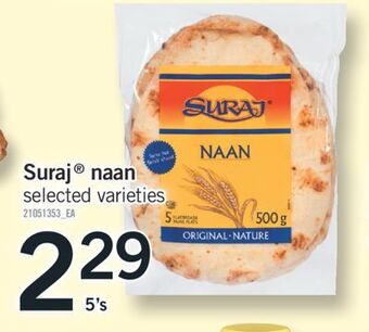 Fortinos Suraj® naan, 5's offer