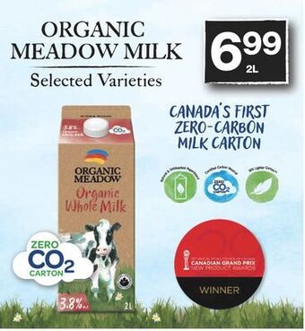 Fortinos Organic meadow milk, 2 l offer