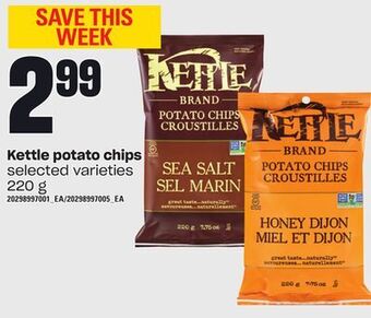 Independent Grocer Kettle potato chips, 220 g offer