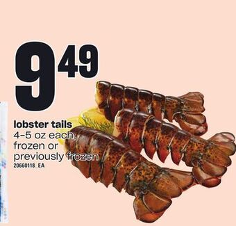 Independent Grocer Lobster tails offer