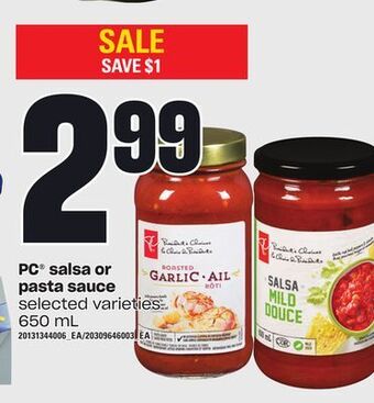 Independent Grocer Pc® salsa or pasta sauce, 650 ml offer