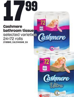 Independent Grocer Cashmere bathroom tissue, 24=72 rolls offer