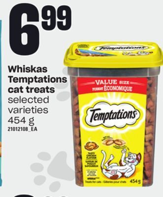 Independent Grocer Whiskas temptations cat treats, 454 g offer