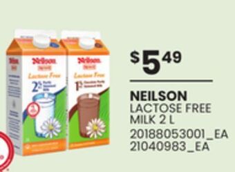Independent Grocer Neilson lactose free milk, 2 l offer