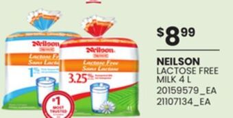 Independent Grocer Neilson lactose free milk, 4 l offer