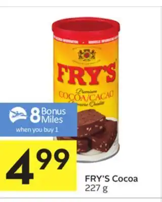 Foodland Fry's cocoa 227 g - 8 air miles® bonus miles offer