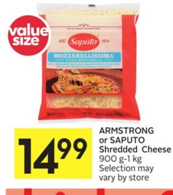 Foodland Armstrong or saputo shredded cheese 900 g-1 kg offer