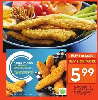 Foodland Compliments boxed & breaded poultry selected varieties 700 g offer