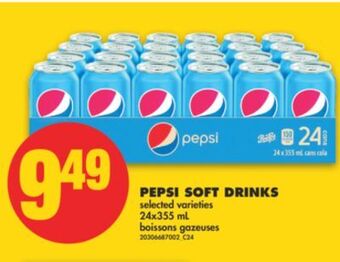 No Frills Pepsi soft drinks, 24x355 ml offer