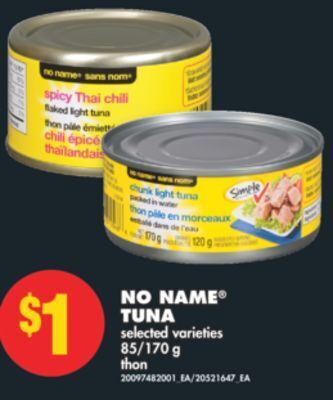 No Frills No name® tuna, 85/170 g offer