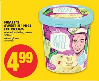 No Frills Neale's sweet n' nice ice cream, 500 ml offer