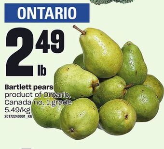 Loblaws Bartlett pears offer