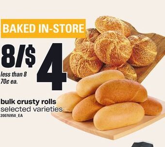 Loblaws Bulk crusty rolls offer