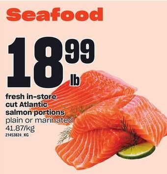 Loblaws Fresh in-store cut atlantic salmon portions offer