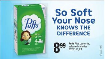 Loblaws Puffs plus lotion, 4's offer