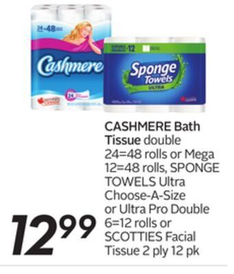 Sobeys Cashmere bath tissue offer