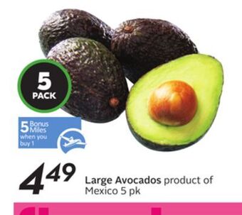Sobeys Large avocados - 5 air miles® bonus miles offer