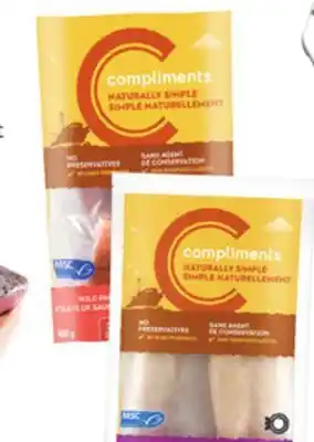 Sobeys Compliments naturally simple wild pink salmon or haddock fillets offer